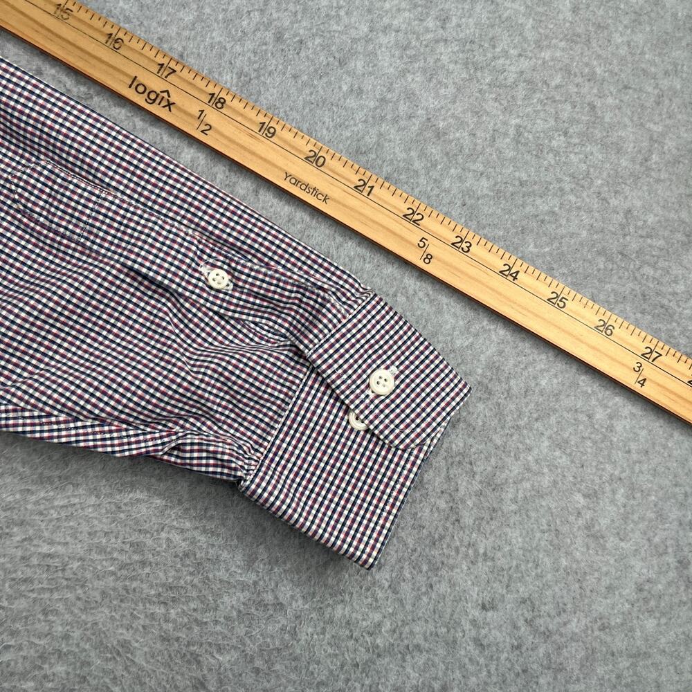 Walt Disney Shirt Blue Red Check Casual Logo Button Up Long Sleeve Mens Large - Picture 11 of 11